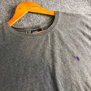 Vintage Polo Ralph Lauren Tshirt Mens XXL Gray Crew Neck Short Sleeve Y2K 90s